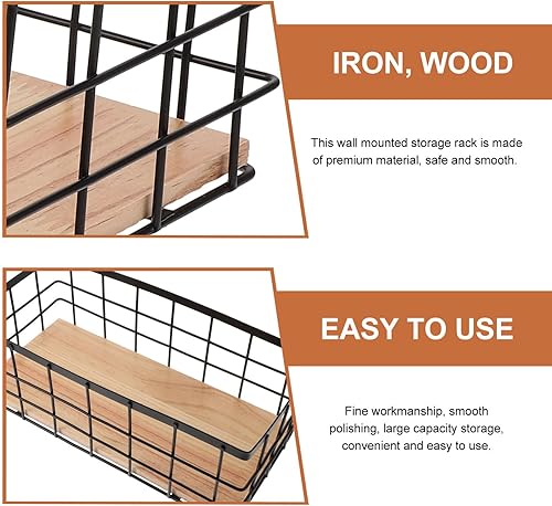 Miniatura 5 de Cabilock Estante de almacenamiento de metal, estante de almacenamiento de pared, estantes de almacenamiento de metal, organizador de escritorio,