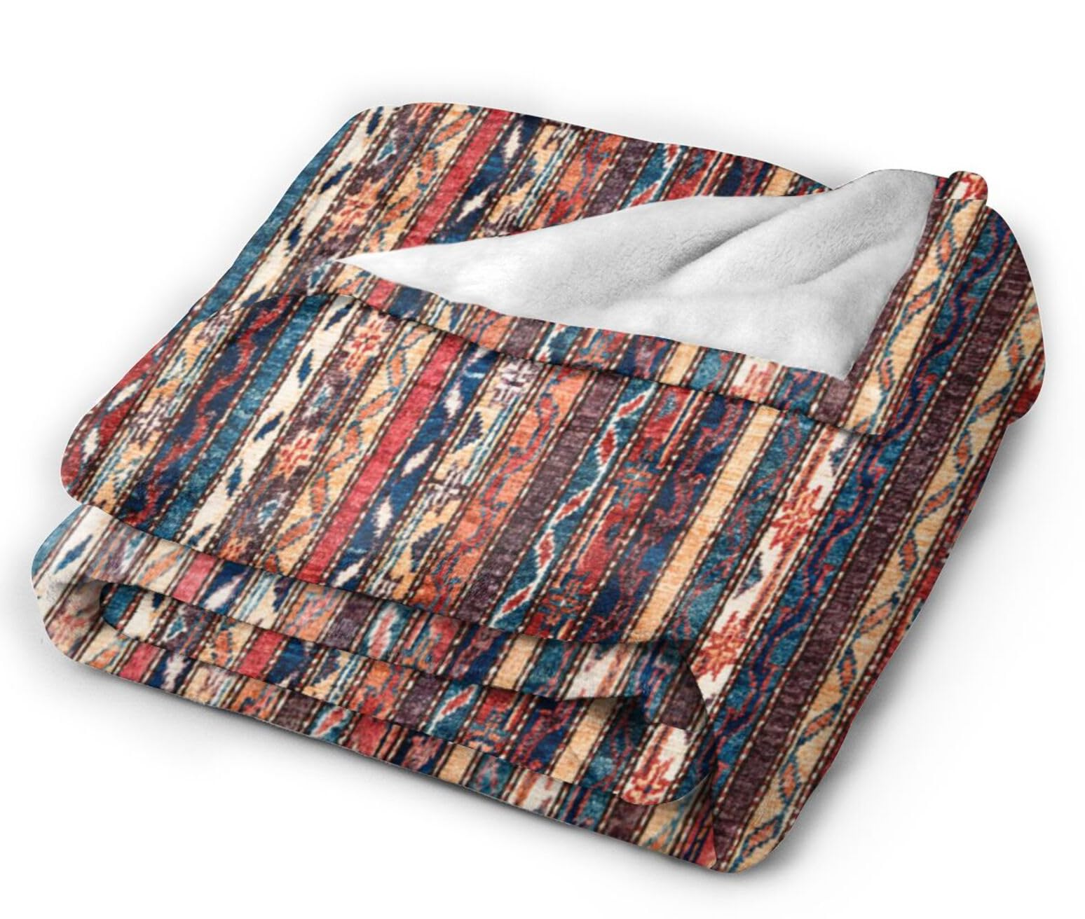 HGOD DESIGNS Turkish and Persian style Flannel Fleece Bed Blanket Throw Blanket Lightweight Cozy Plush Blanket for Bedroom Living Rooms Sofa Couch 130x150cm - Image 4
