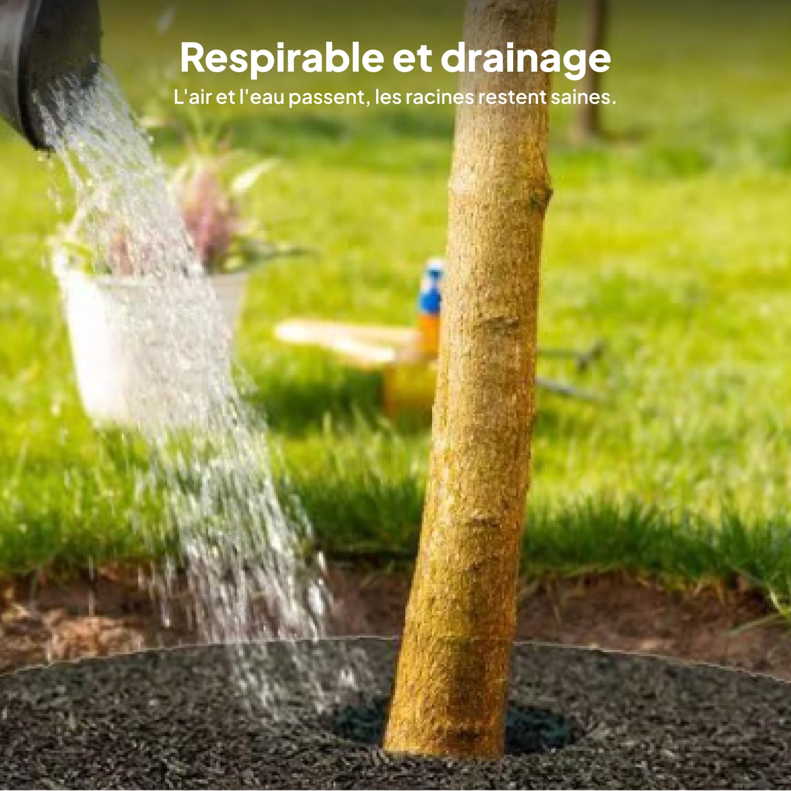Tapis de Protection pour Arbres Anti-Herbes Diamètre 32cm 10 Pièces
