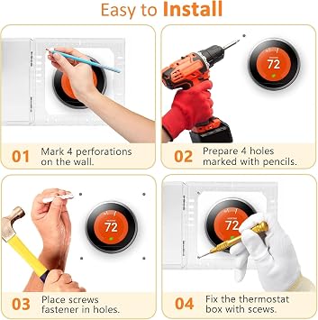 Thermostat Lock Box with Key Thermostat Cover Universal Thermostat Lock Box Clear Small Thermostat Guard for Wall Thermostats for All Type Nest Thermostat 4.72''*4.72''*1.97'' or Smaller