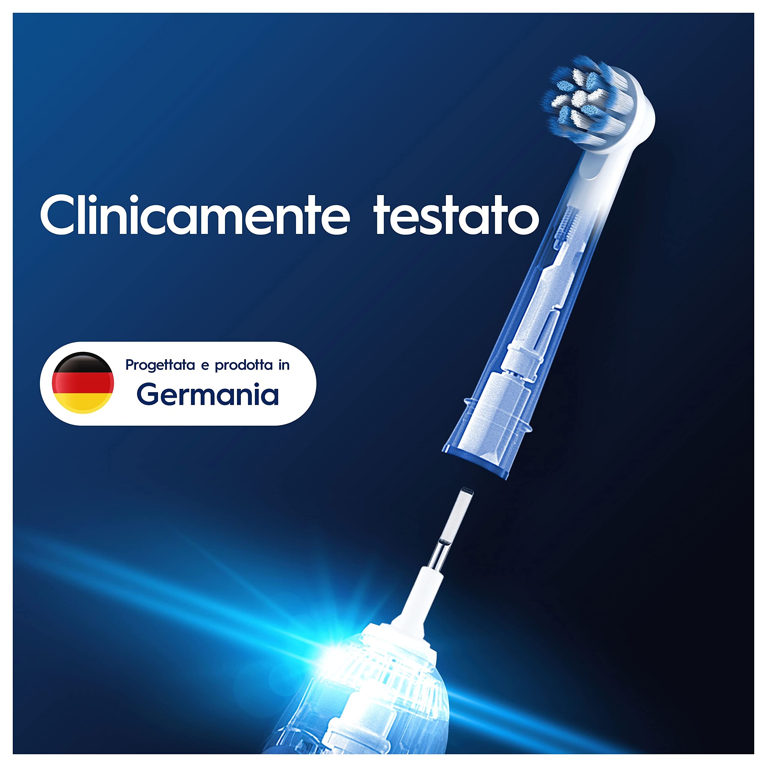 Oral-B Testine di Ricambio Sensitive Clean, Bianche, 10 Ricambi - 10 Testine di Ricambio per Spazzolino Elettrico, Rotonde Originali, Confezione Adatta alla Buca delle Lettere