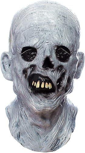 RAPGET Máscara de zombi - Máscara de látex espeluznante de látex para fiesta de Halloween Blanco Gris