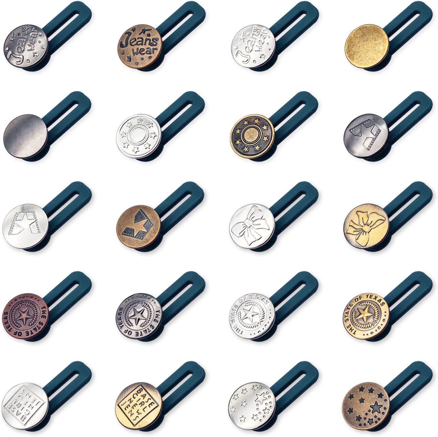 Modixun 20 Styles Pants Extender Button for Men Women, Jeans Waist