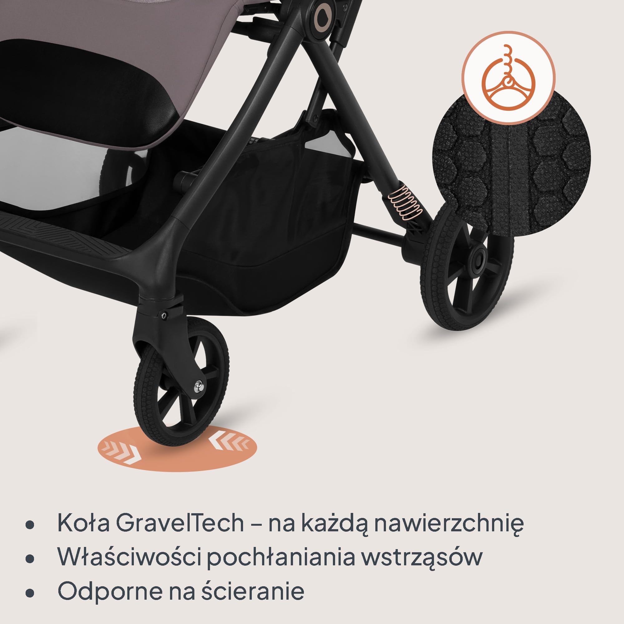 Lionelo Tansi wózek podróżny do 22 kg, 6 miesięcy – 4 lata, kompaktowy, składany jedną ręką, kółka GravelTech, pozycja leżenia 92 cm, osłona z ochroną UPF50+, wodoszczelny, kosz do 3 kg