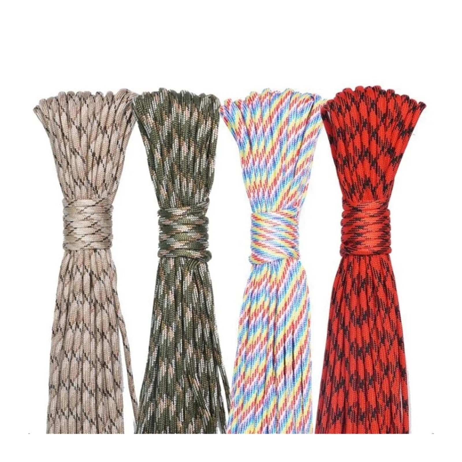 Paracord, 5 M/15 M/30 M 7-rdzeniowy 550 4 mm lina spadochronowa Outdoor Camping zestaw lin survivalowych Parasol Namiot Pasek na smycz Linia do bielizny (rolka 01,30 m)