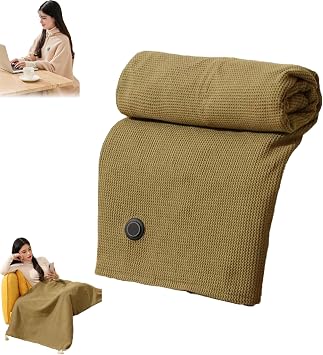 Heated Blanket Shawl Cordless, Portable Heated Shawl Wearable, Warming Shawl Wraps for Women, 58"X 32" Electric Heating Blanket, 15s Fast Heating Green