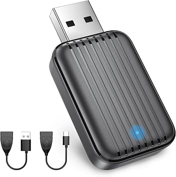 Wireless Carplay Adapter for Apple iPhone 2025 Upgraded Mini Car Play Dongle Convert Factory Wired to Wireless - Stable Control & No Delay USB Carplay Adapter for Cars from 2016 & iOS 10+