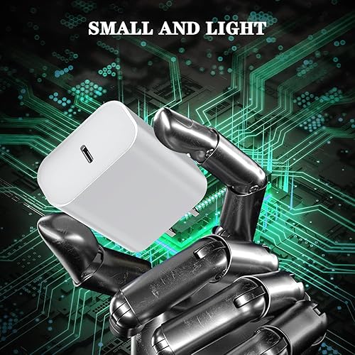 Miniatura 3 de Cargador rápido para iPhone 14 13 12, [certificado Apple MFi] 20 W USB C Apple cargador rápido de pared con cable de sincronización de datos de