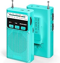 Tendak Petit Radio Portable, AM(MW)/FM Poste Radio Portable avec Rechargeable Batterie 1200mAh, avec Excellente Réception, Excellente Qualité Sonore avec Lampe de Poche/TF