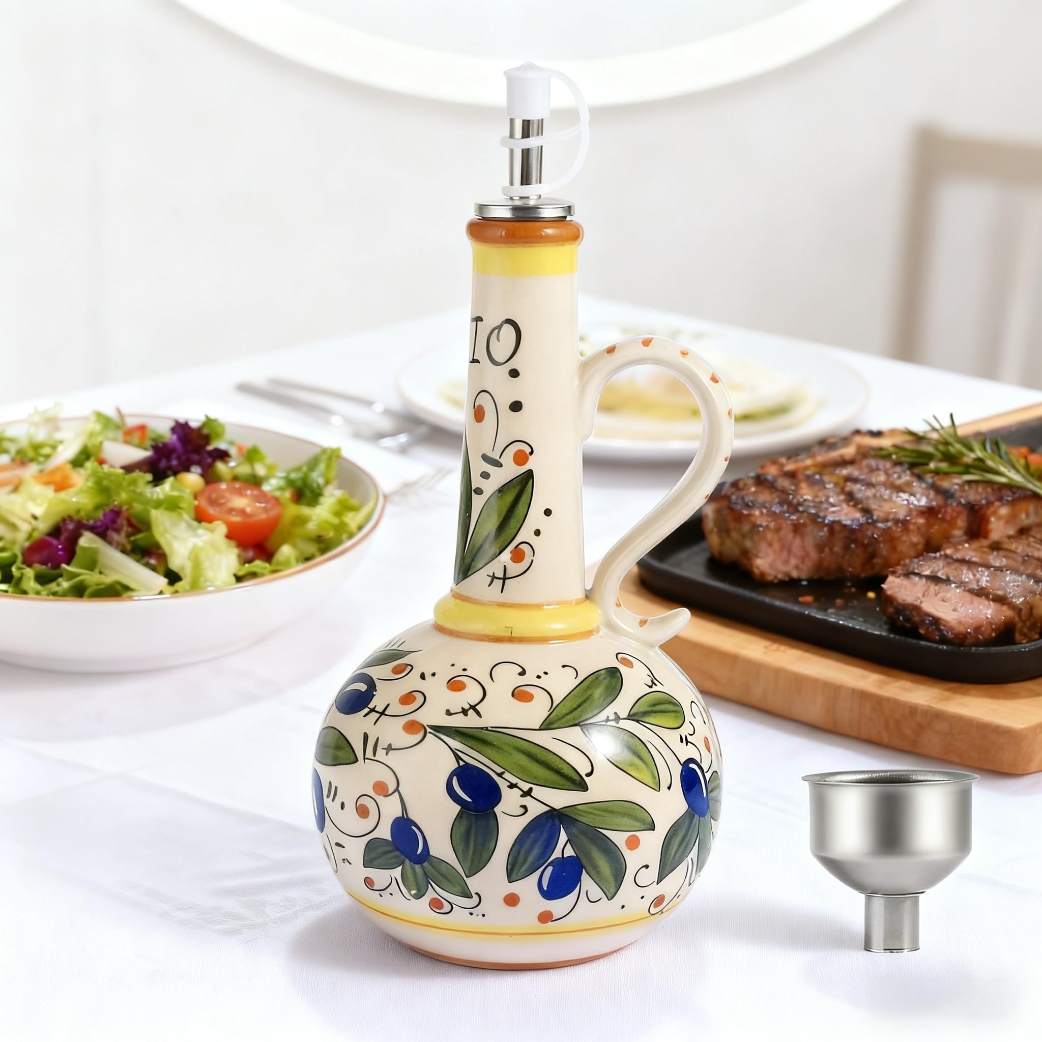 Amazon.com: HeiheiTom Ceramic Olive Oil Dispenser Bottle 23oz