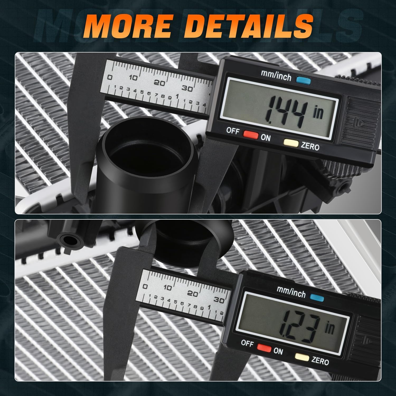 13754 Radiator Compatible with Jeep Gladiator 20-21 Wrangler 07-21 Wrangler JK 2018 3.6L 6.4L Aluminum Core Factory Style Replacement 55056633AA 55056633AB 68049405AA CAAP-RAOEM-13754