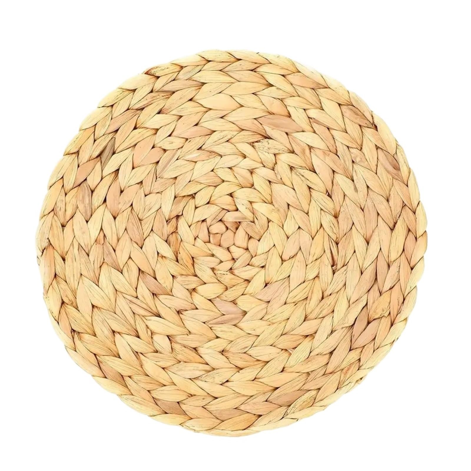 GrassWoven Placemat, 6PCS Round Woven Rattan Placemats 13.8 inch Diameter