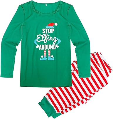 Rehomy Ensemble De Pyjama De Noel Assorti Pour Homme Femme Enfant Bebe Lutin M Amazon Fr Vetements