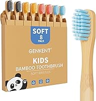 Vista 9 de GENKENT Cepillos de dientes de bambú, paquete de 12 cepillos de dientes naturales, sin BPA, cerdas suaves, cepillo de dientes ecológico de carbón
