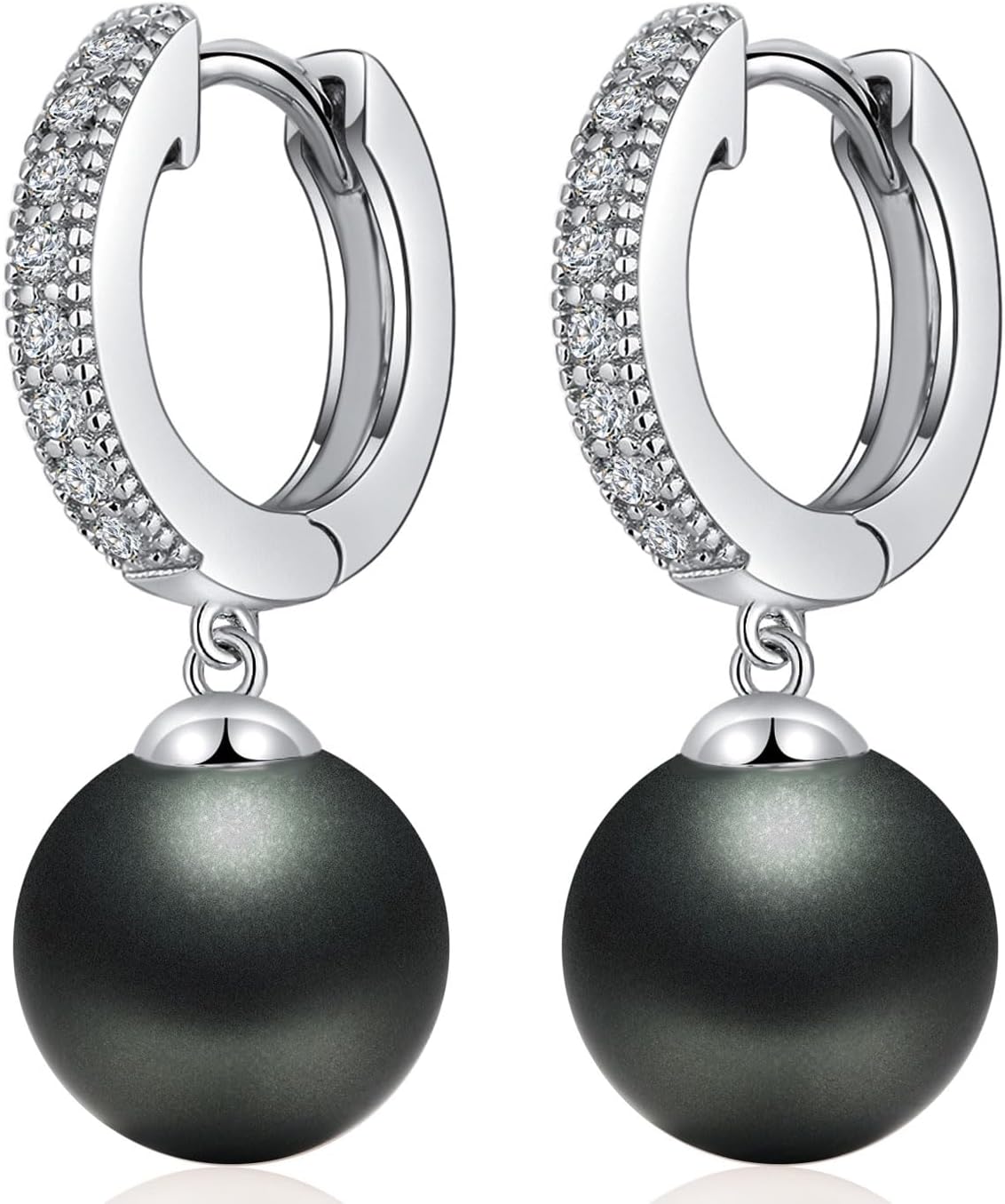 Jiamiaoi Pearl Dangle Earrings 925 Sterling Silver Pearl Drop Earrings for Women, Fine Jewelry Gift for Her