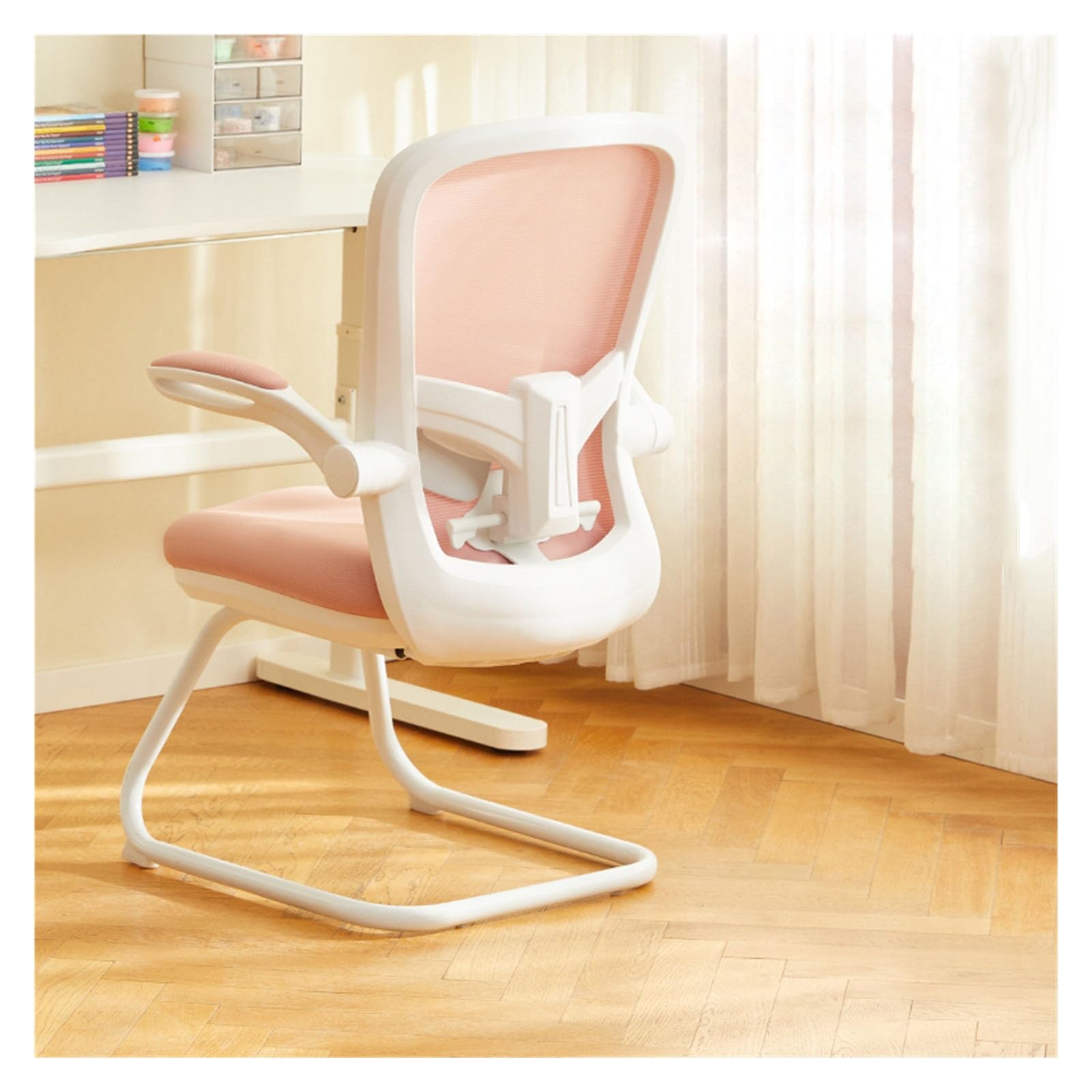 Sedia Da Studio Ergonomica Per Bambini - Regolabile In Altezza, Design Rosa Per Scrivania E Casa - Foto 7