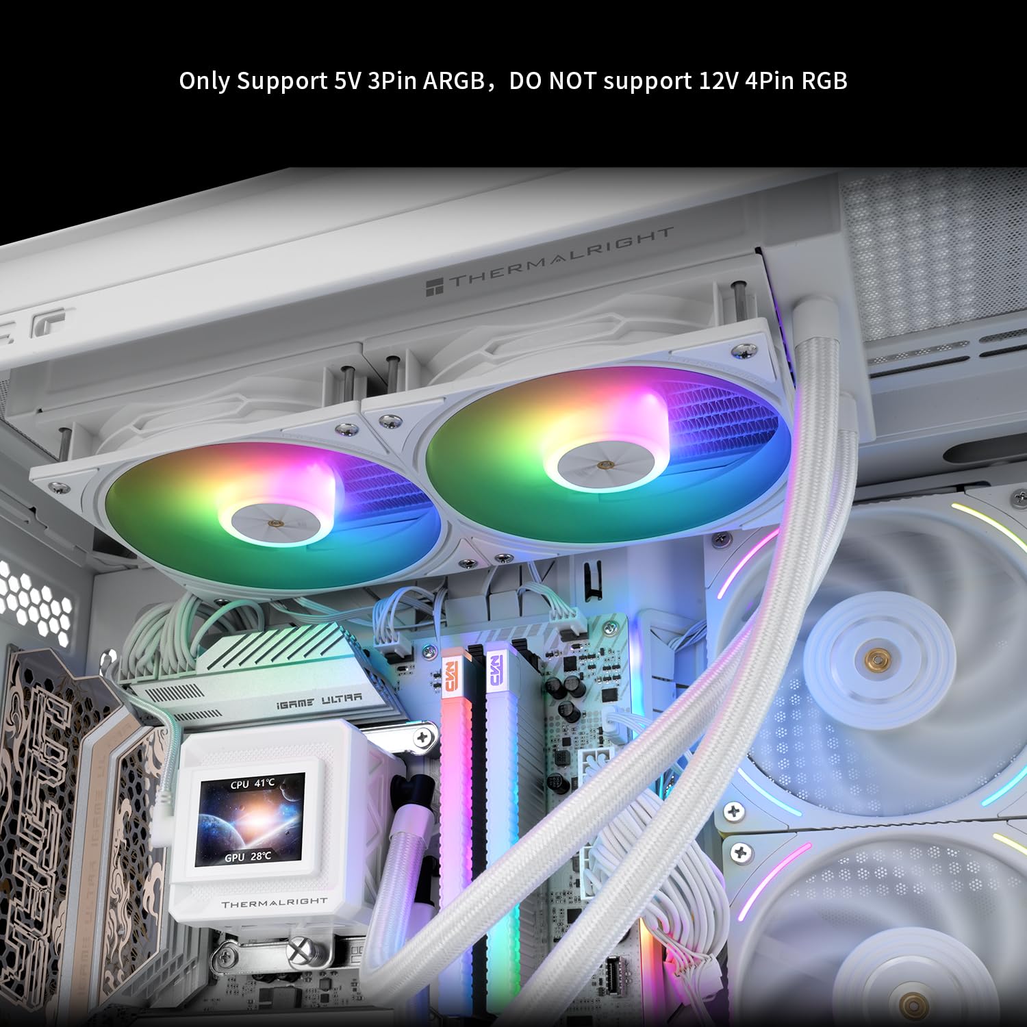 Amazon.co.jp: Thermalright FW240 SE ARGB ホワイト CPU AIOクーラー