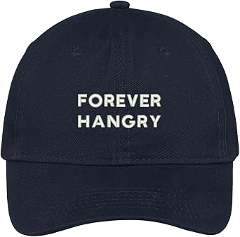 Trendy Apparel Shop Forever Hangry Embroidered 100% Cotton Adjustable Cap Dad Hat