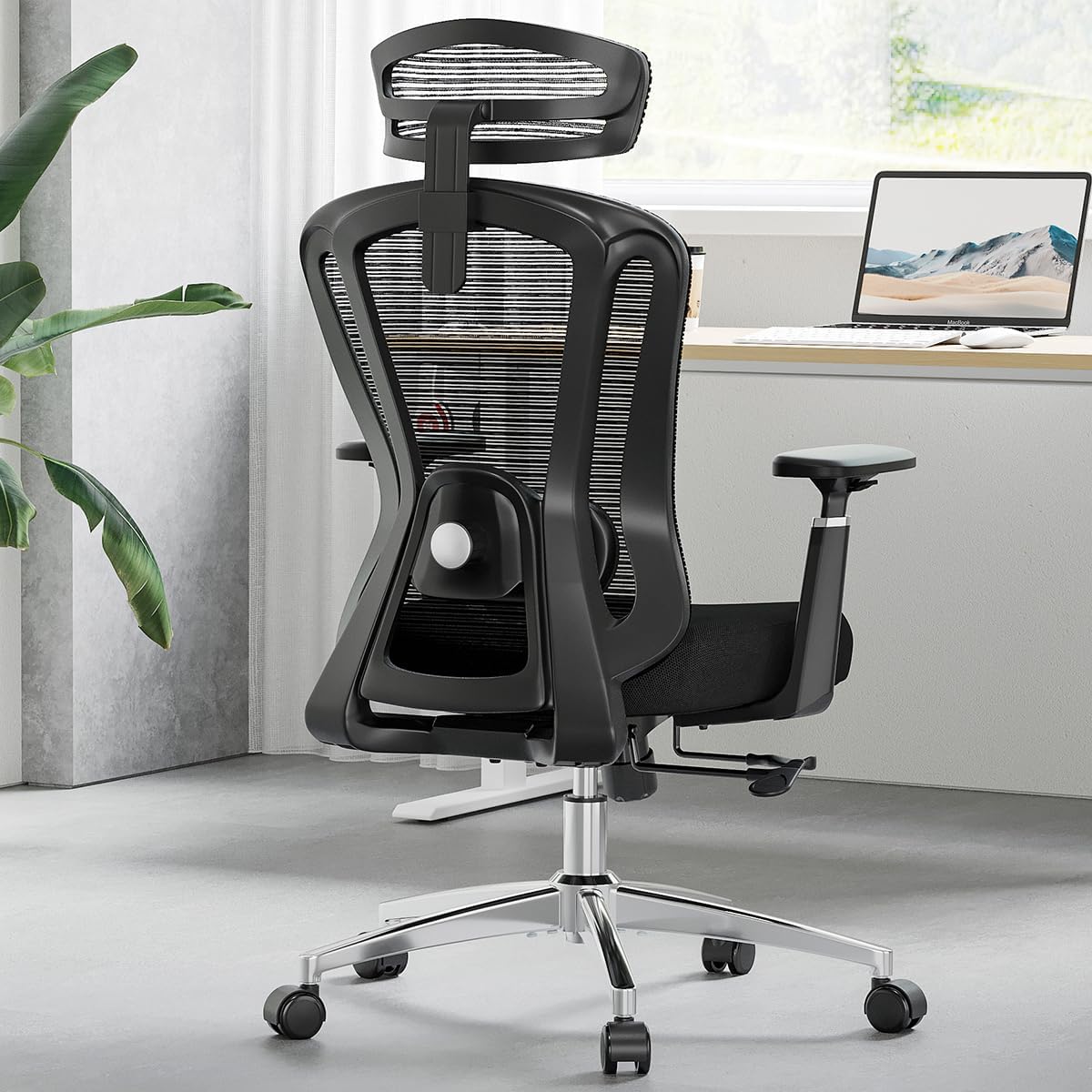 Farini Ergonomic Office Chair, Home Office Mesh Chair with Lumbar