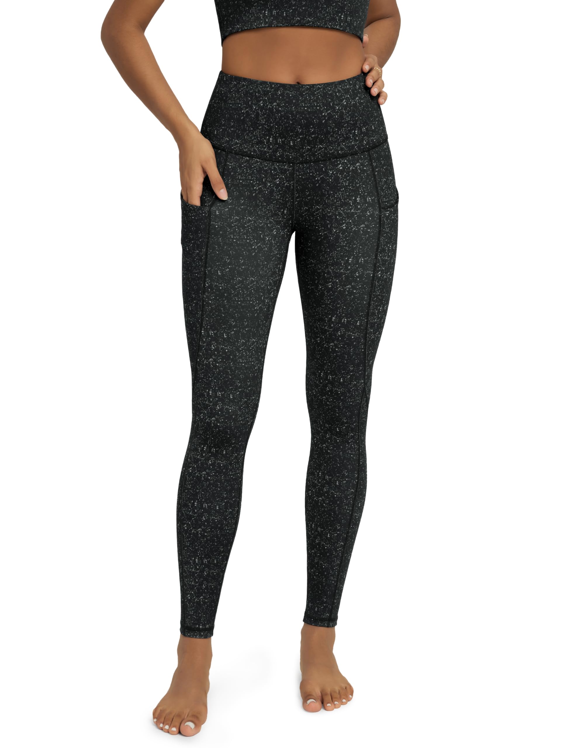 ODODOS Women's High Waisted Yoga Leggings with Pockets, Tummy Control Non See Through Workout Athletic Running Yoga Pants