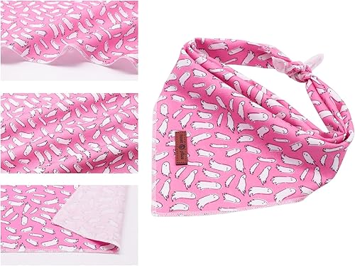 Miniatura 2 de Lionet Paws Bandana de Halloween para perros pequeños, medianos y grandes, pañuelo para perros y gatos, bufanda triangular para niña o niño