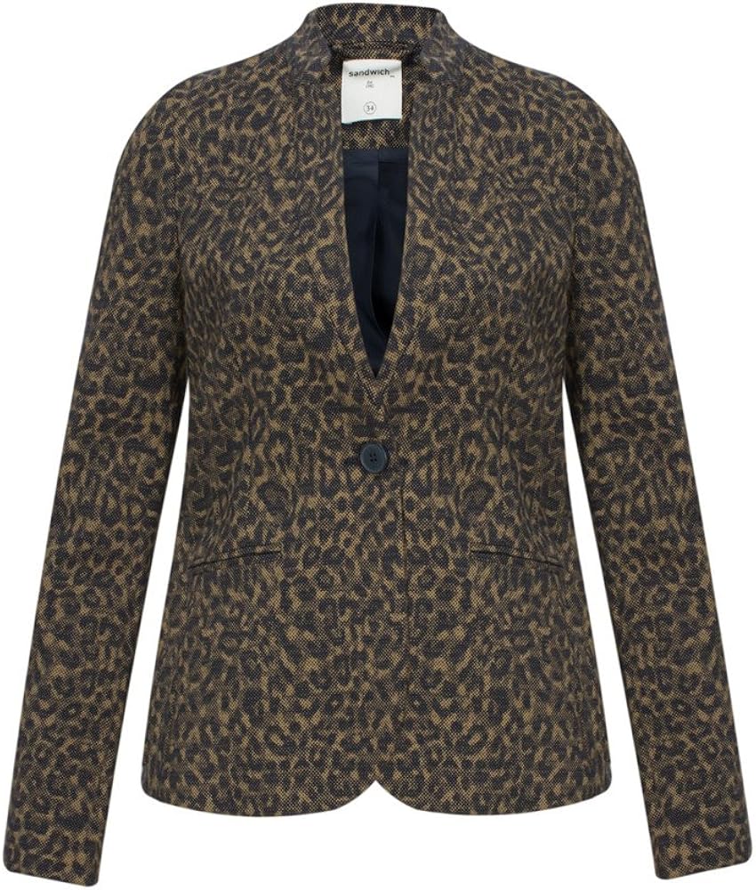sandwich leopard print coat
