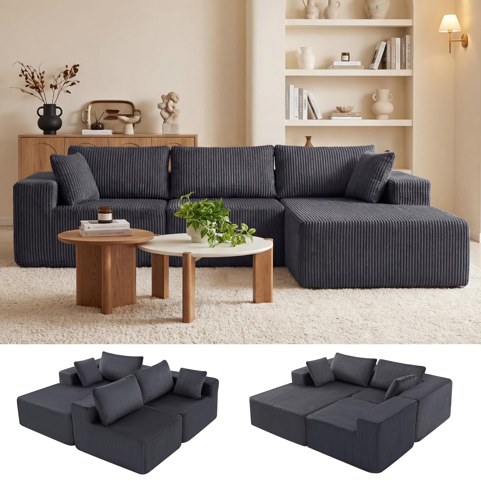 DUMOS 108 Boneless Couch Cloud Sectional