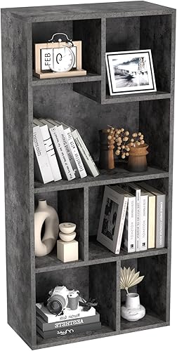 Miniatura 28 de VECELO - Librero pequeño blanco de 3 cubos, estante que se adapta a los libros de tapa dura más altos, disponible horizontalmente, organizador