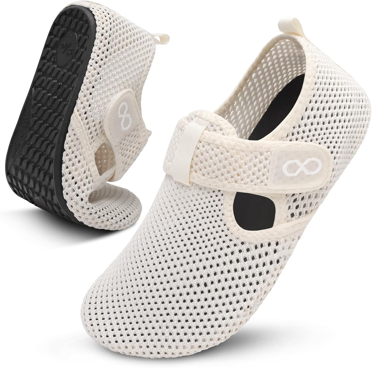 XIHALOOK Water Shoes for Women Men Swim Beach Aqua Socks Quick Dry Barefoot House Slippers with Adjustable Magic Tape for Pool Surf Yoga Travel