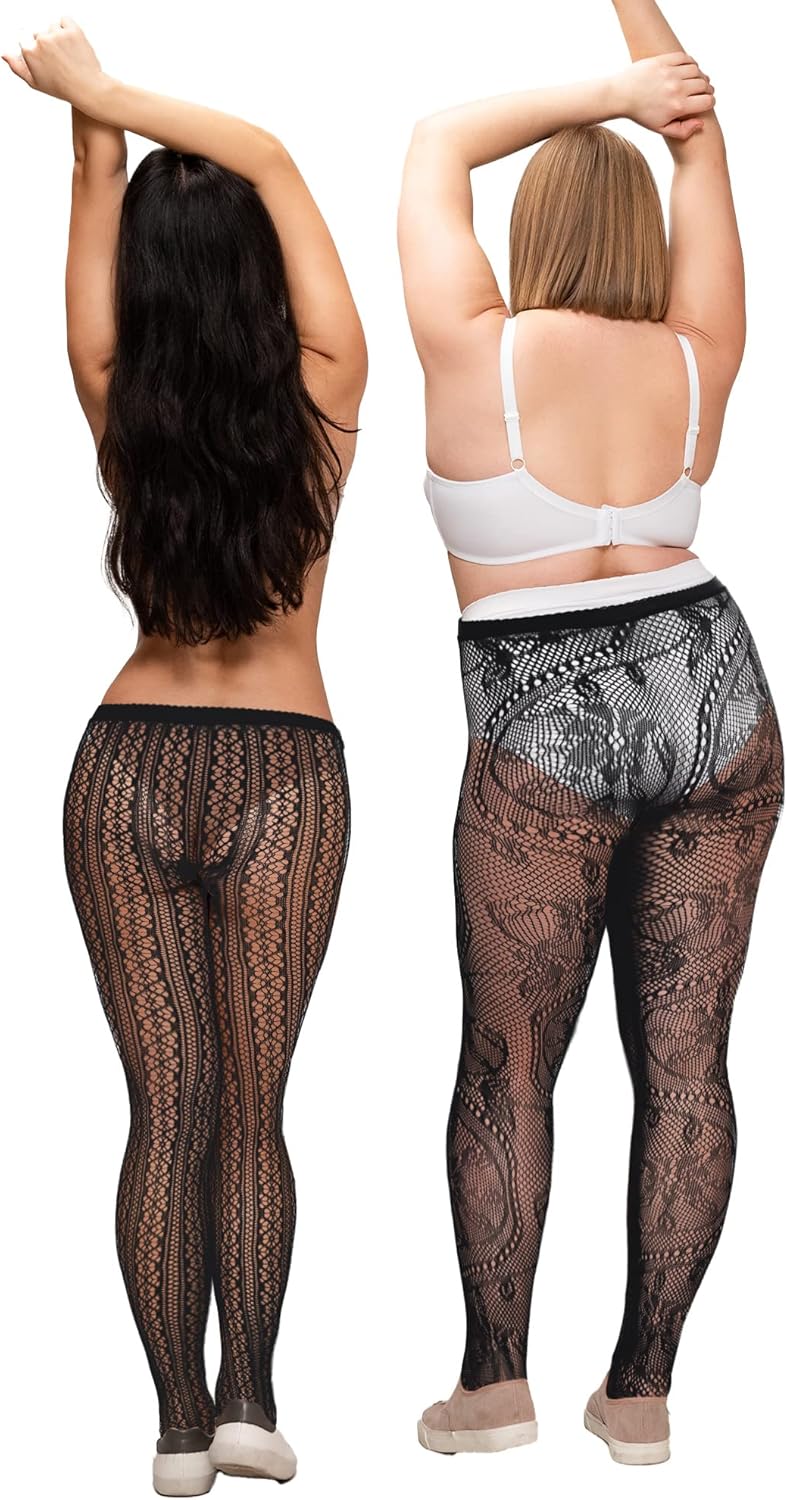 Skylety 6 Pairs Women Plus Size Fishnet Suspender Pantyhose Thigh High Stocking Garter Belt Lingerie Tights for Women S-XXXL - Image 7