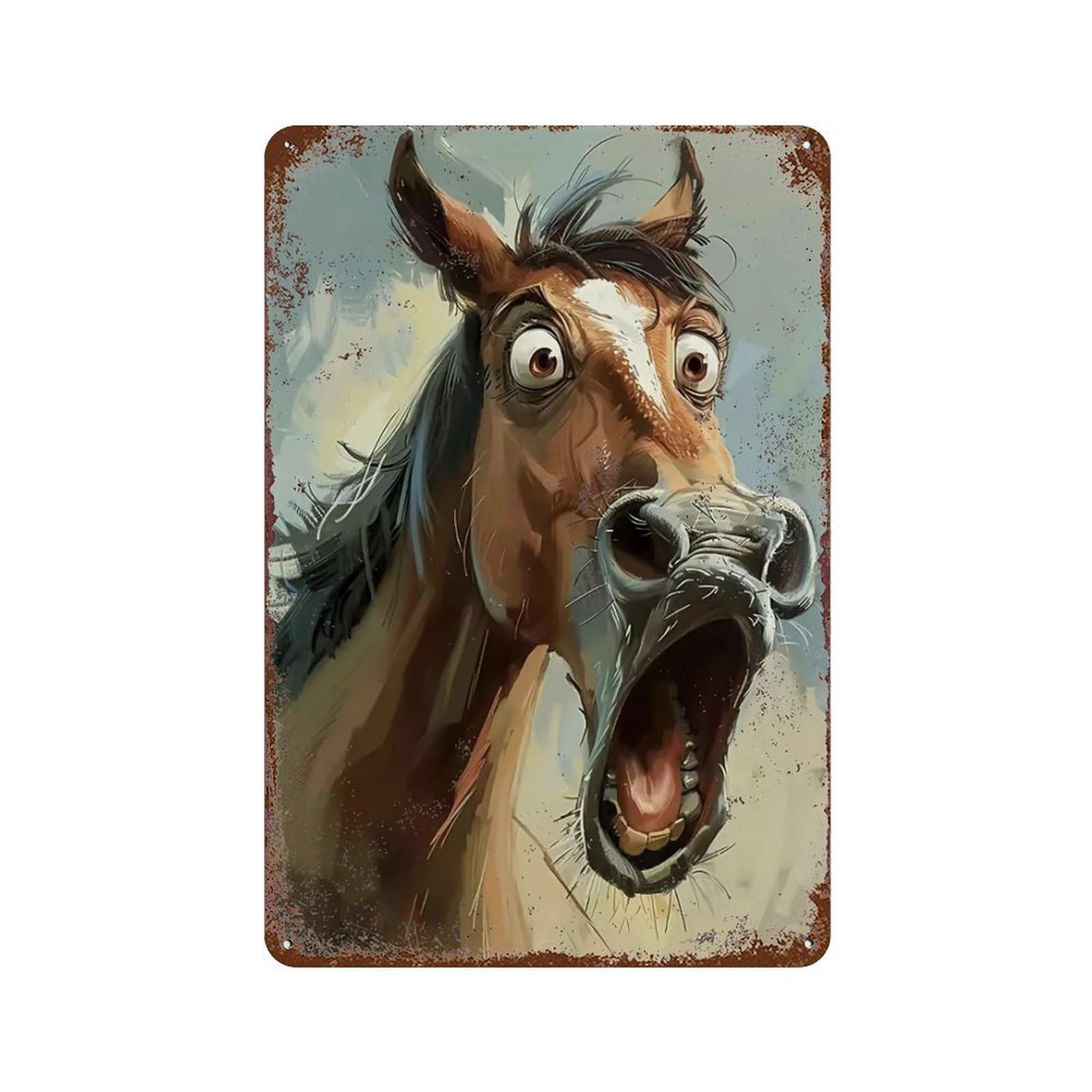 YHGERTKU Funny Retro Animal Wall Art Retro Iron Vintage Metal Tin Sign Poster Modern Decor for Living Rooms Gift 30x20cm