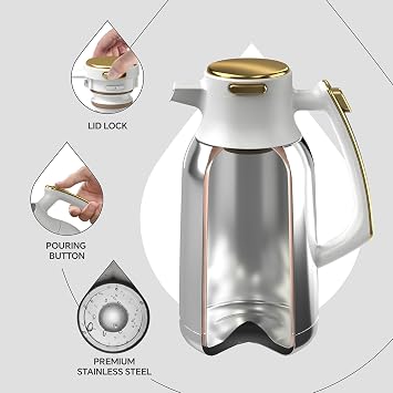 IDEUS 68 oz Stainless Steel Thermal Coffee Carafe and 20 oz Insulated Soup Container