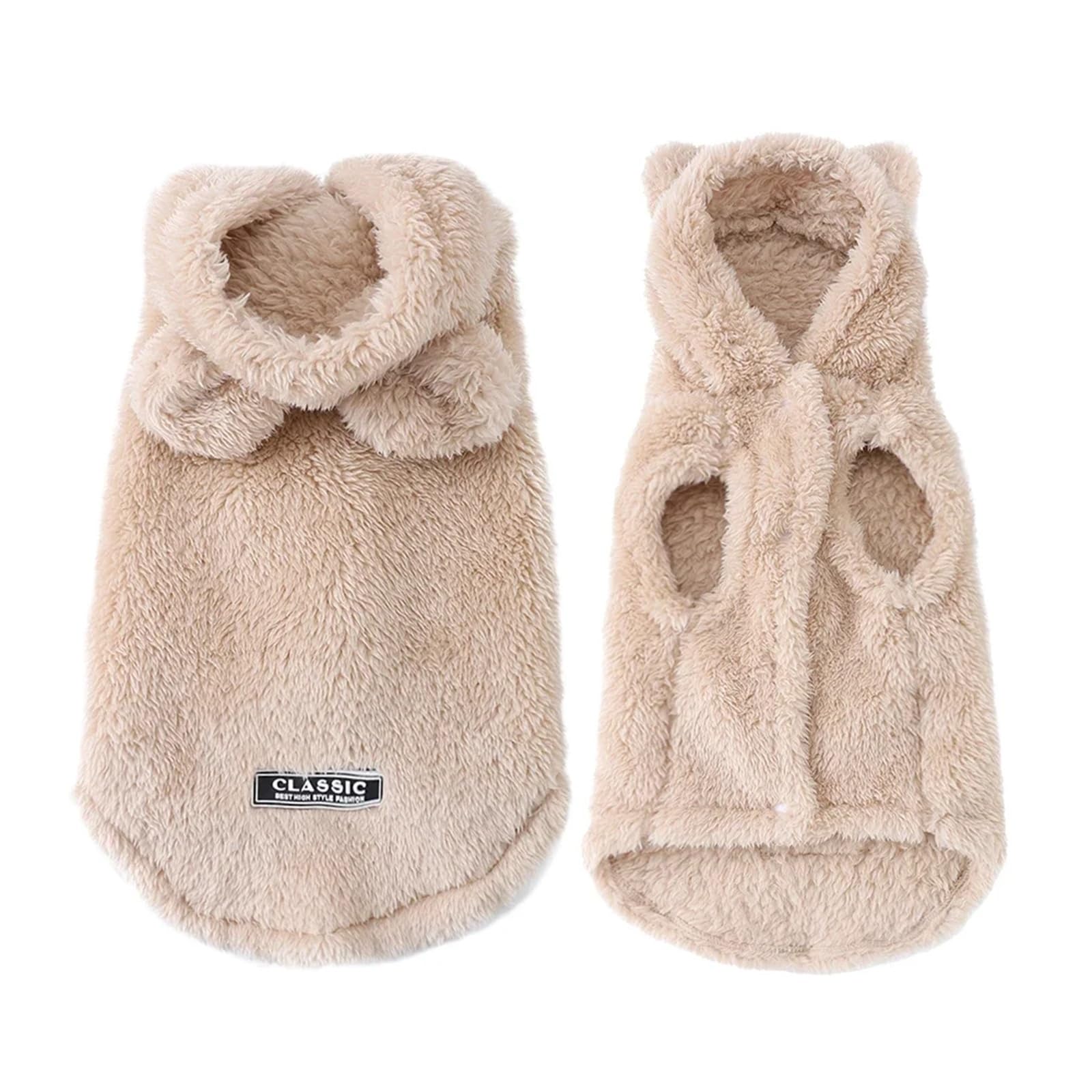 Vêtements pour chiens chauds et confortables avec capuche mignonne taille M