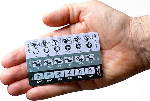 Miniatura 2 de (Paquete de 2) Tarjetas de referencia de fotografía DSLR/sin espejo del tamaño de tarjeta de crédito que caben en bolsillo/cartera/bolsa de cámara.