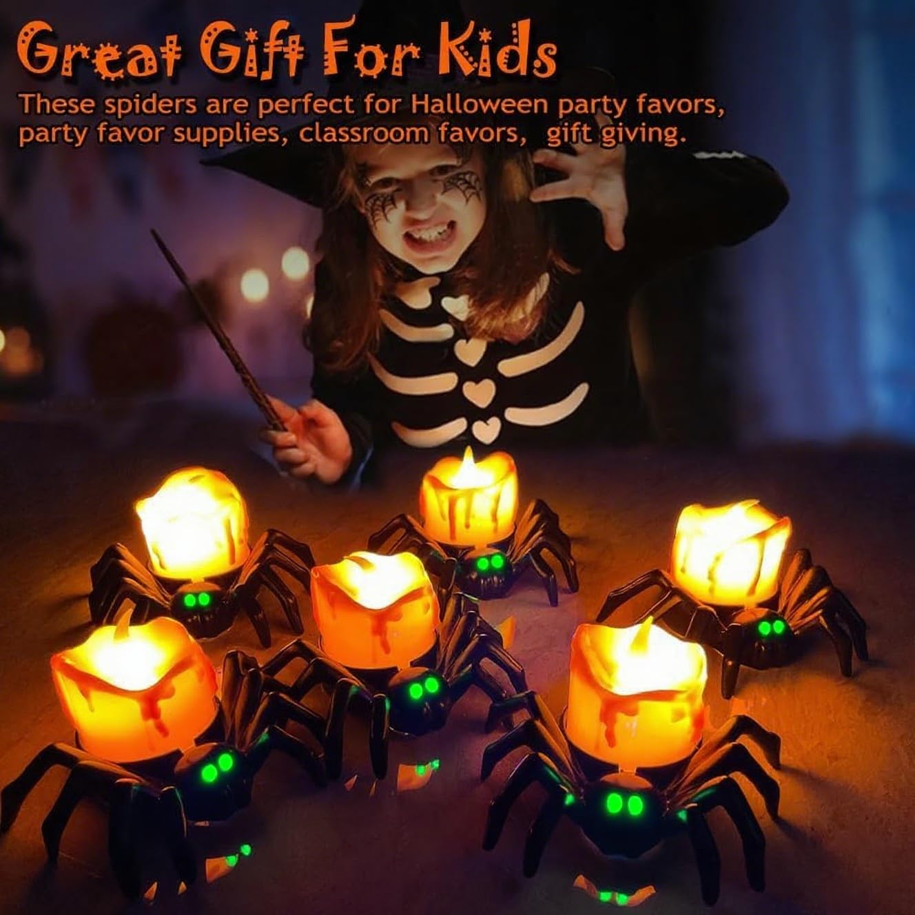 Produktbild von LED Kürbis Laterne Halloween Deko – Beleuchtet, Aus Kunststoff, Mit USB-Ladung, Für Partys & Nachtisch