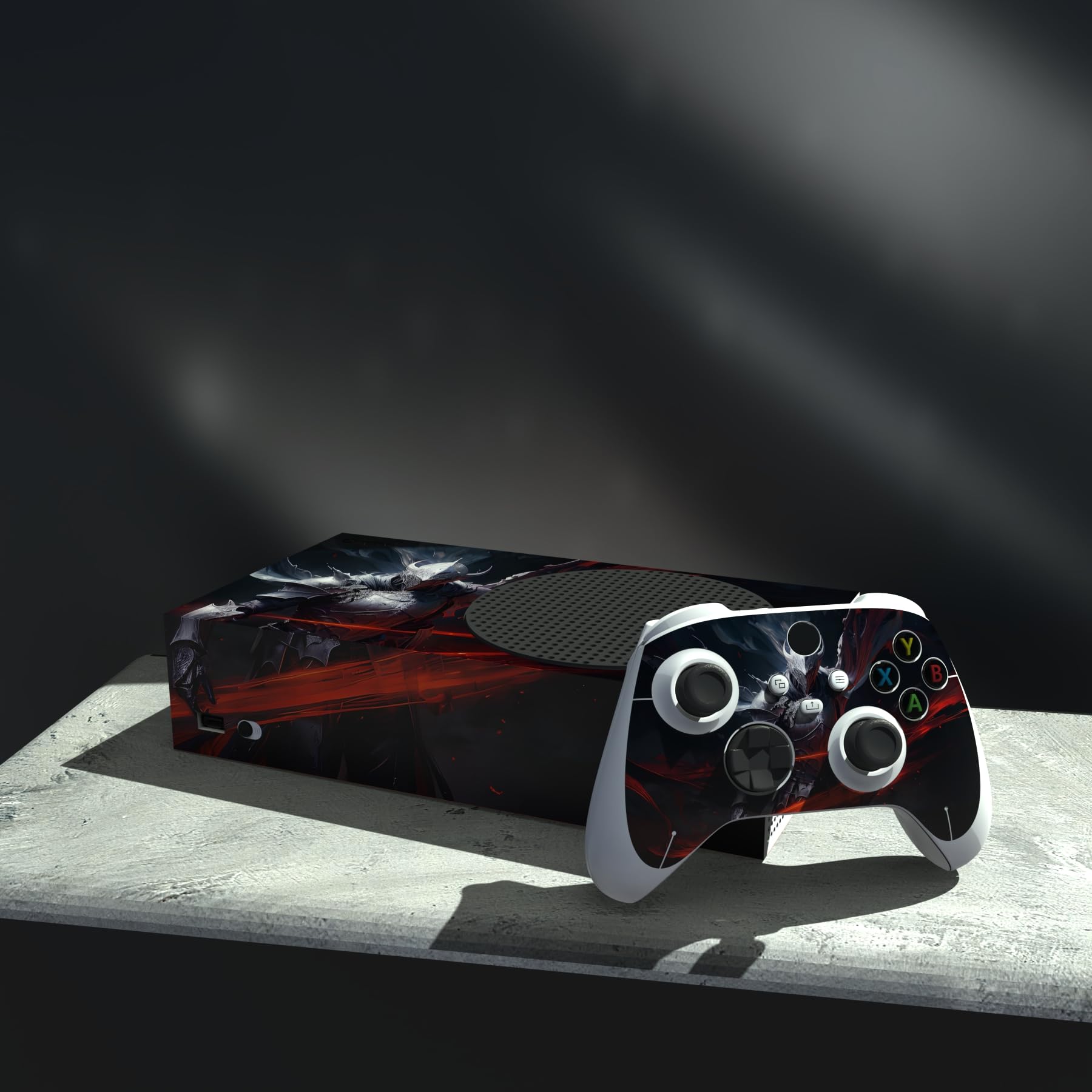 PlayVital Skin pour Xbox Series S Manette Accessoires,Autocollant pour Xbox Series S Console Sticker Habillages-Chevalier d'argent