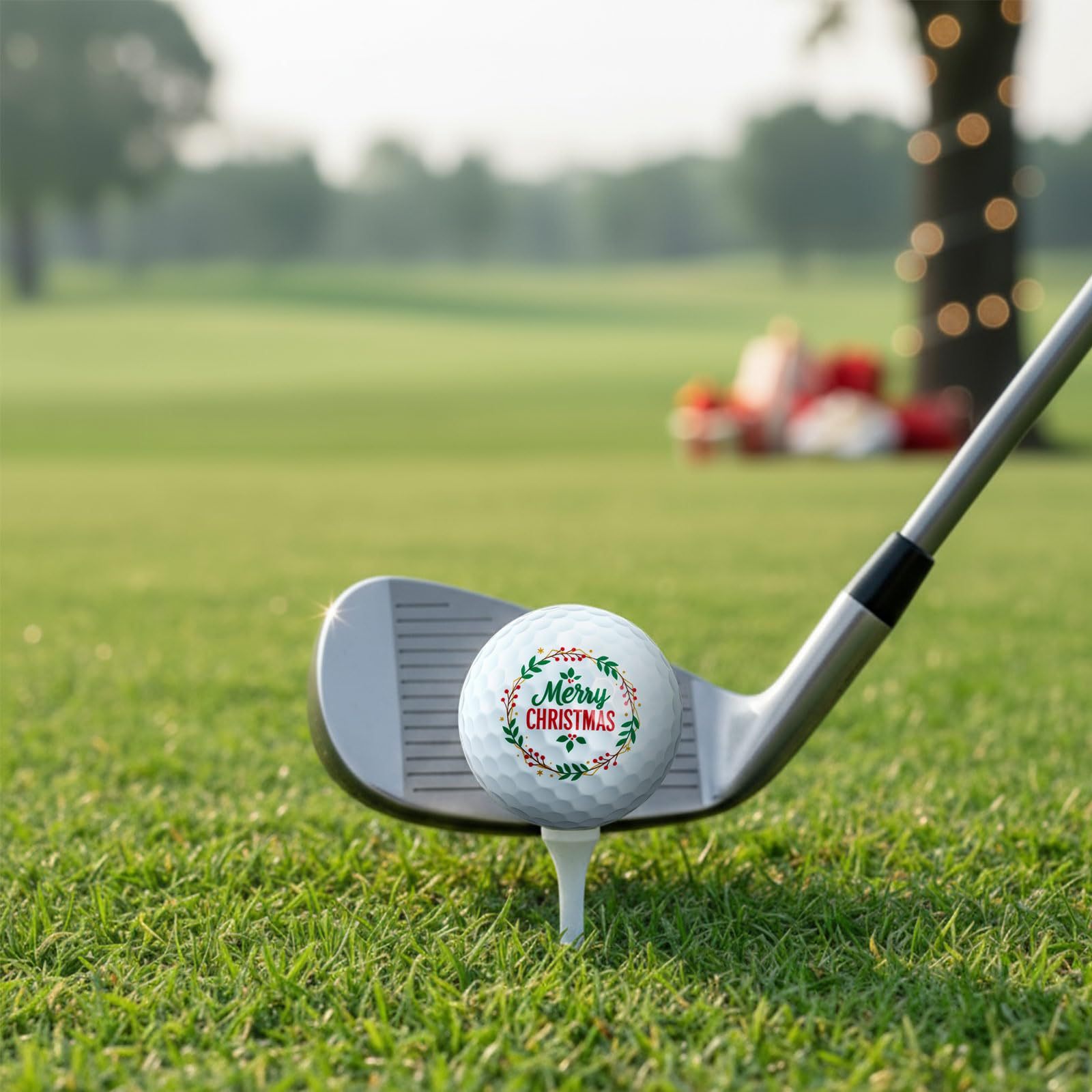 BBTO Juego de 3 Pelotas de Golf Navideñas con Caja Regalo
