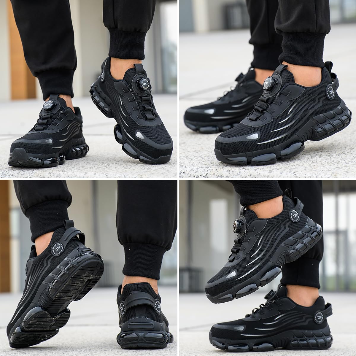 Zapatos de Seguridad para Hombre Mujer Ligero Zapatillas de Seguridad Comodo Zapatos de Trabajo con Punteras de Acero Transpirable Antideslizantes 38-46 EU