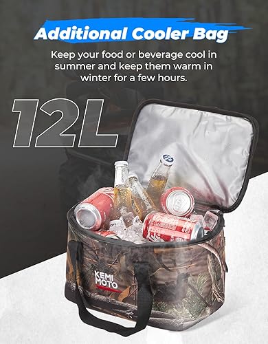 Vista 12 de KEMIMOTO Bolsa de equipo ATV para estante delantero y trasero, bolsas de almacenamiento ATV resistentes al agua, ajustable, enfriador adicional