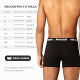 ANTONIO ROSSI Mens (12-pack) Hipsters Fitted Boxer, Black, L UK - 6