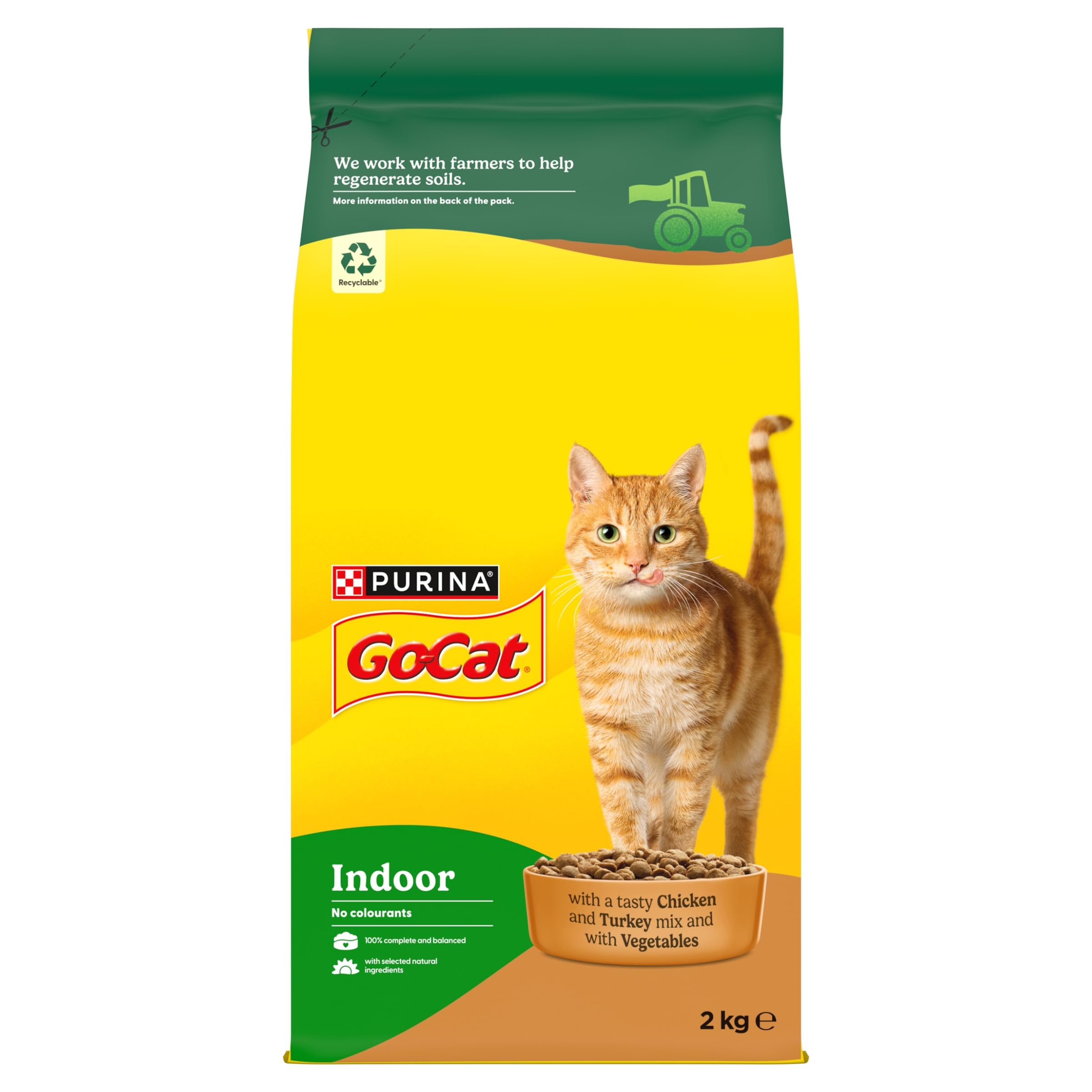 Go-Cat Adult Indoor Chicken Dry Cat Food - 2Kg