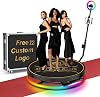 360 Photo Booth Machine, Free Customize Logo, Automatic Slow Motion Rotating 360 Video Camera Booth Selfie Platform, 360 Photo Booth for Party Event Halloween (31.6'')