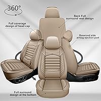 Vista 7 de 2 Fundas para Asientos Delanteros Compatibles con Subaru Ascent 2019-2025, Protector de Asiento de Auto de Cuero Sintético Impermeable Compatible