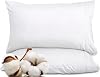 Royale Linens 300 Thread Count 100% Long Staple Combed Cotton Pillowcases Set Of 2 - Ultra Soft - Standard Bed Pillow Cover - 20x26 - Breathable, Cool & Crisp Percale White Pillow Cases Std, White