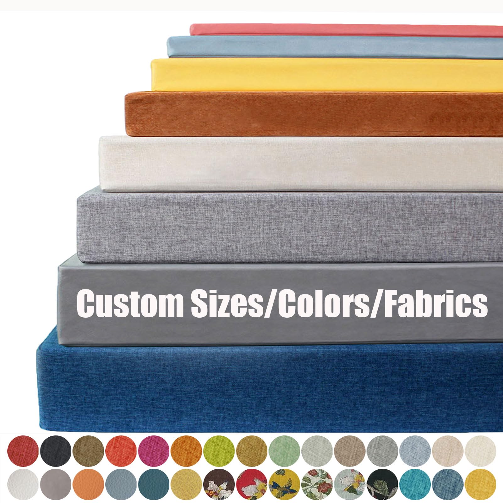 Pcevathiy Bankkissen Bankauflage Sitzkissen Nach Maß, Benutzerdefinierte Größe Sitzpolster Bank für Indoor Eckbank Auflagen/Outdoor Gartenmöbel