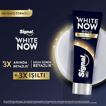 Signal White Now Toothpaste Gold 3 Layers of Sparkle 75 ml