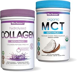 Bluebonnet Nutrition Collagen and MCT Powder Bundle, Supports Hair, Skin, Nails, and Weight Management*, Non-GMO, Gluten-F...