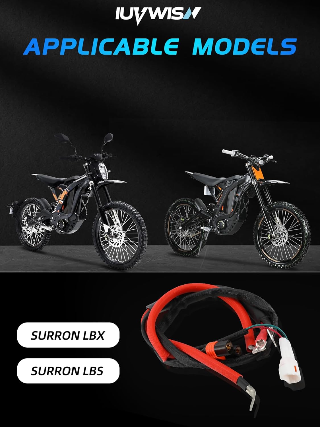 Main Power Wire Wiring Cable Cord Harness for Surron Sur Ron LBX Light Bee X/S Electric Dirt Bike,Play and Plug Battery Connector Wire