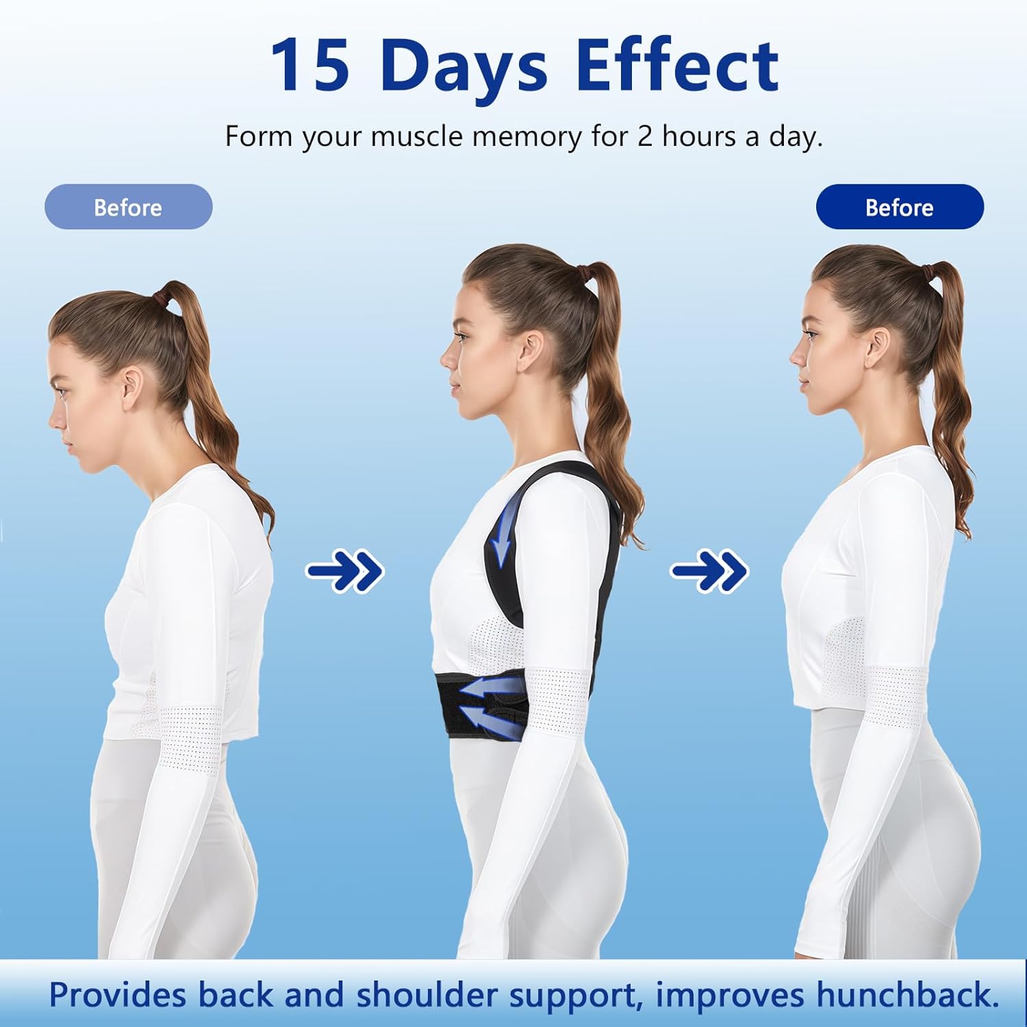 Posture Corrector and Back Brace for Women and Men, Adjustable and Breathable Shoulder Straightener, Spine Corrector and Support, Providing Pain Relief from Waist, Back, Neck and Shoulder (Large) - Image 2
