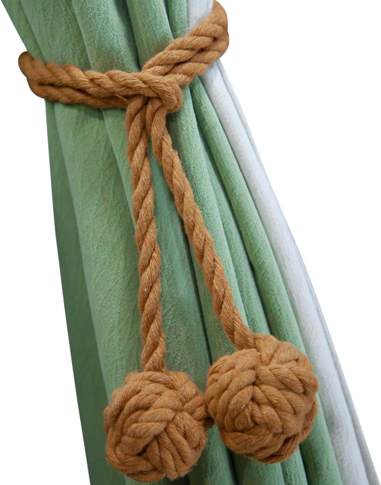 4 Pack Curtain Ties for Drapes, Boho Curtain Tiebacks for Outdoor and Home Curtains